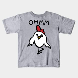 Funny yoga chicken Kids T-Shirt